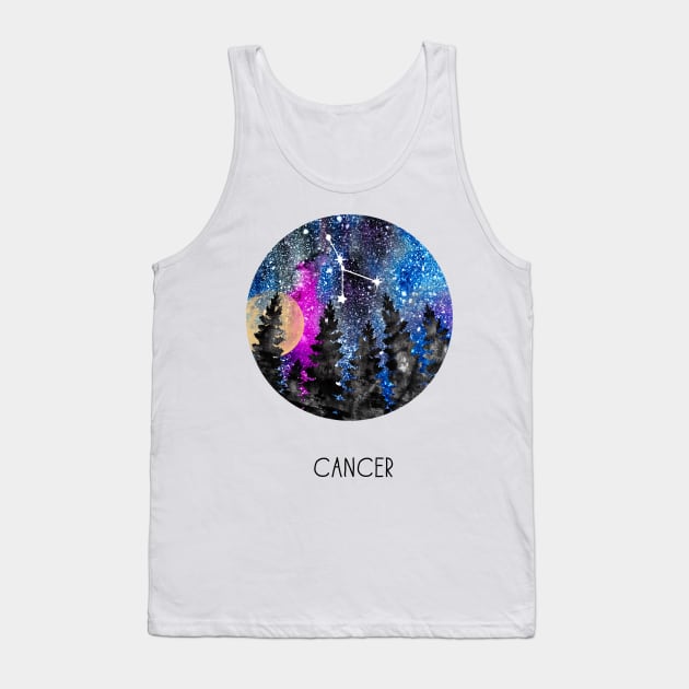 Cancer Constellation, Cancer Tank Top by RosaliArt